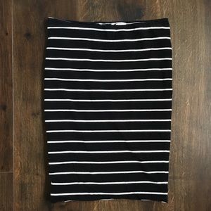 B&W striped skirt